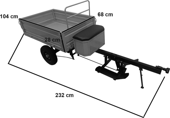 Carro RemolqueTransporte para Motocultor Anova MTC340
